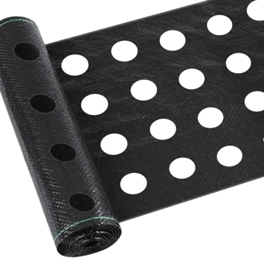 

Зеленый агротекстиль для борьбы с сорняками, 3 фута x 150 футов, с отверстиями для посадки, сверхпрочный, долговечный, для садоводства на открытом воздухе