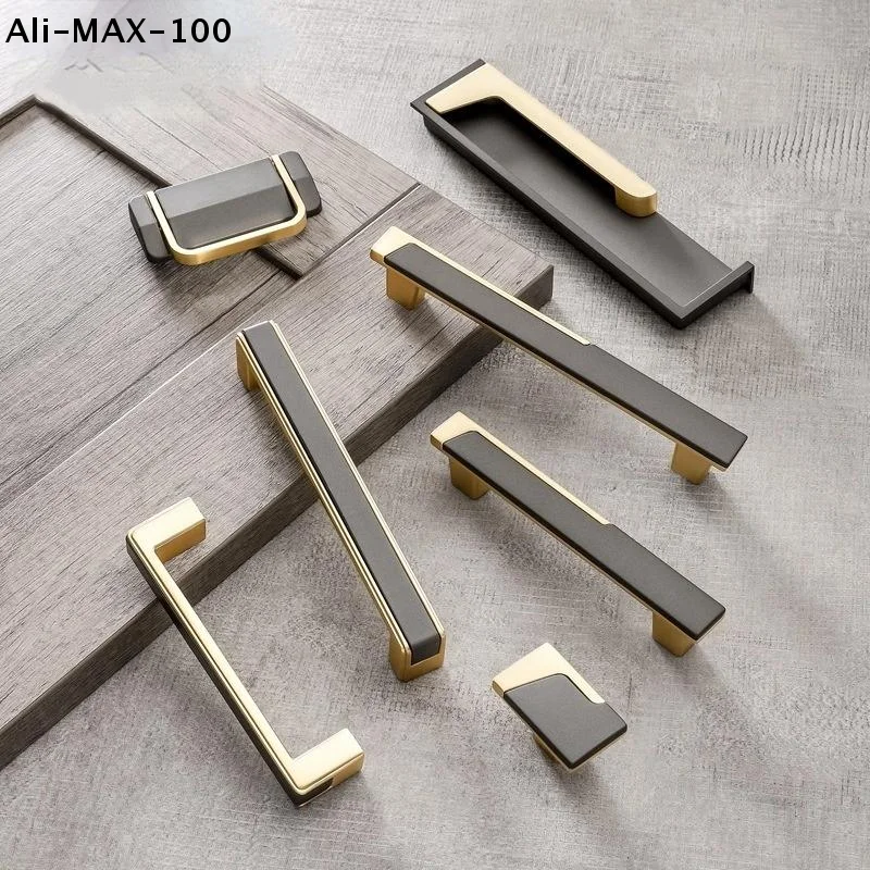 【Rw】Gold And Grey Cabinet And Wardrobe Door-in-One American Drawer Wine Cabinet Handle Furniture Hardware