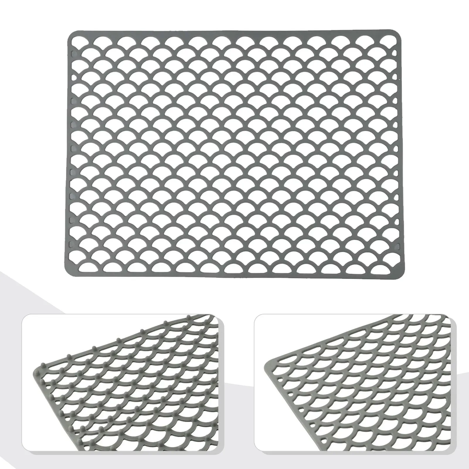 Silicone Sink Mat for Center Drain Sinks Provides Reliable Protection Against Scratches and Damage in the Kitchen