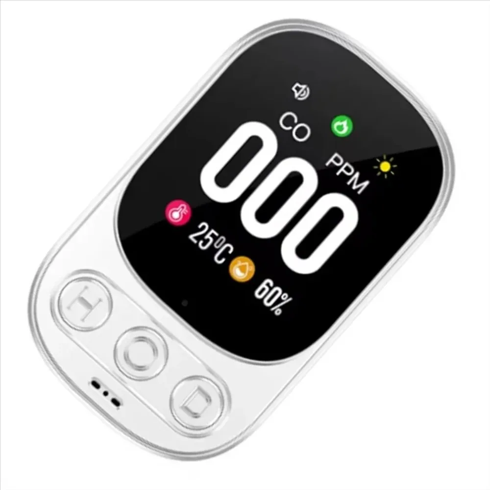 High Sensitivity Carbon Monoxide Detector Large Screen Real Time Monitoring CO Monoxide Alarm Portable CO Monitor Garage