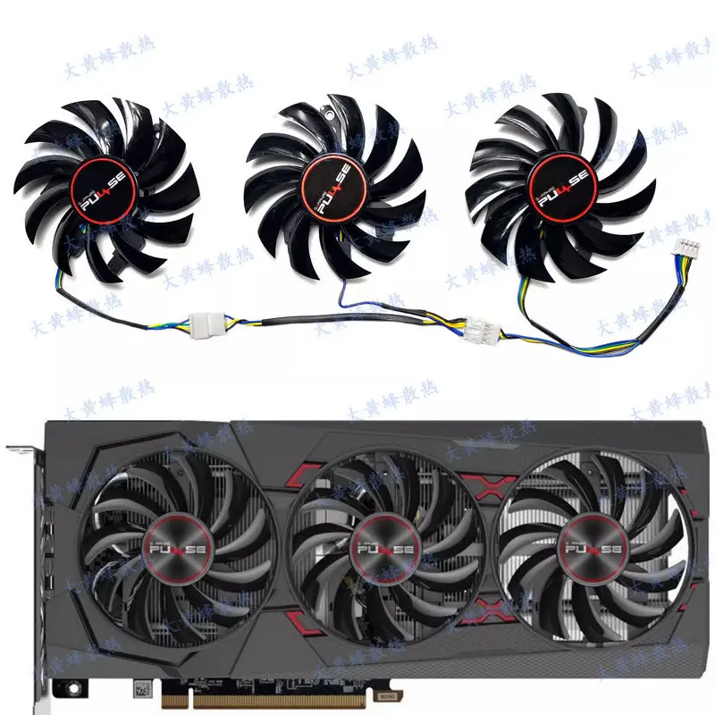 The Cooling  Fans for SAPPHIRE RX5600XT 6GB PULSE PRO OC Graphics Video Card FDC10H12D9-C