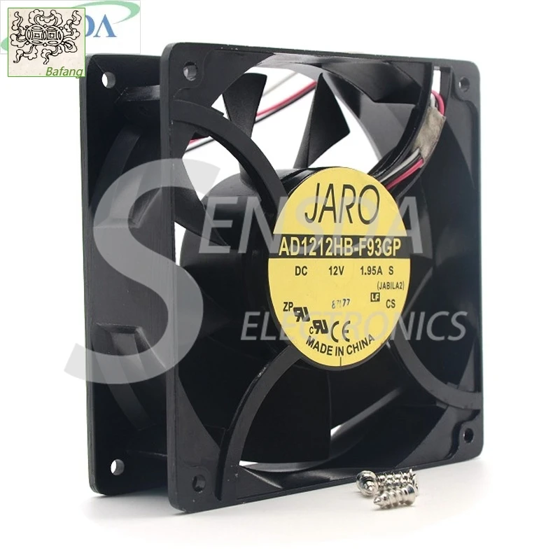 

Jinlingge для ADDA AD1212HB-F93GP 120 мм 38 мм корпусной вентилятор 12 В 1,95 А 200 куб. футов охлаждения ПК 3-контактный металлический 4 винта шарик Bg