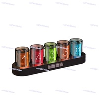 Gift RGB Nixie Tube Clock Diy Digital LED Glow Tube Clock Luxury Desktop Electronic Watches Table Clock Home Gaming Decoration