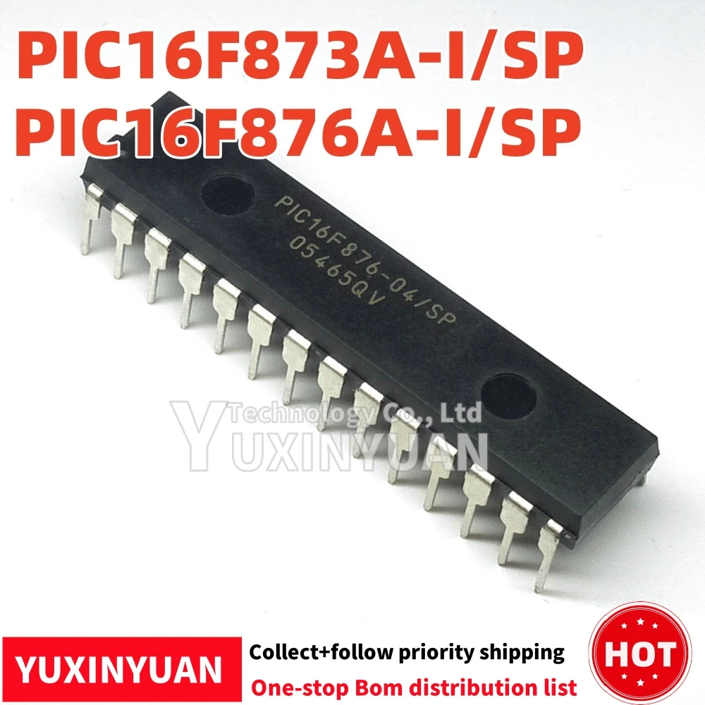 

10Pcs/lot PIC16F873A-I/SP PIC16F876A F873-04I/SP DIP-28 IC IN STOCK 100%good YUXINYUAN