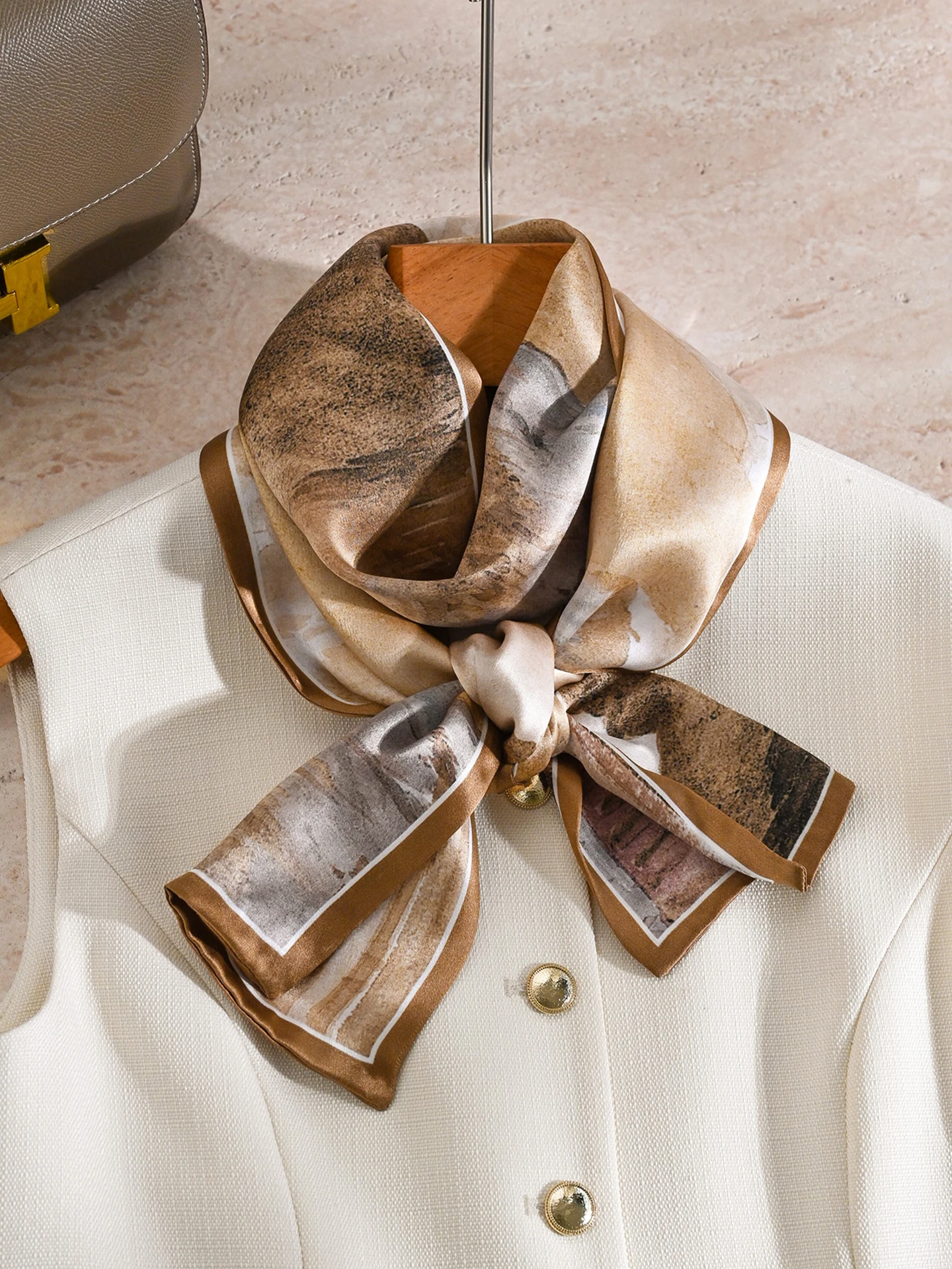 ブルーシルクスカーフ女性の新しい-2026-細長い長方形春薄いネクタイハイセンスマッチシャツ春ファッションアクセサリー