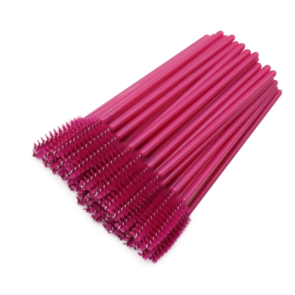 50pcs Disposable Eyelash Brushes Eyelashes Extension Tools Eyebrow Brush Mascara Wands Applicator Spoolers Makeup Tools