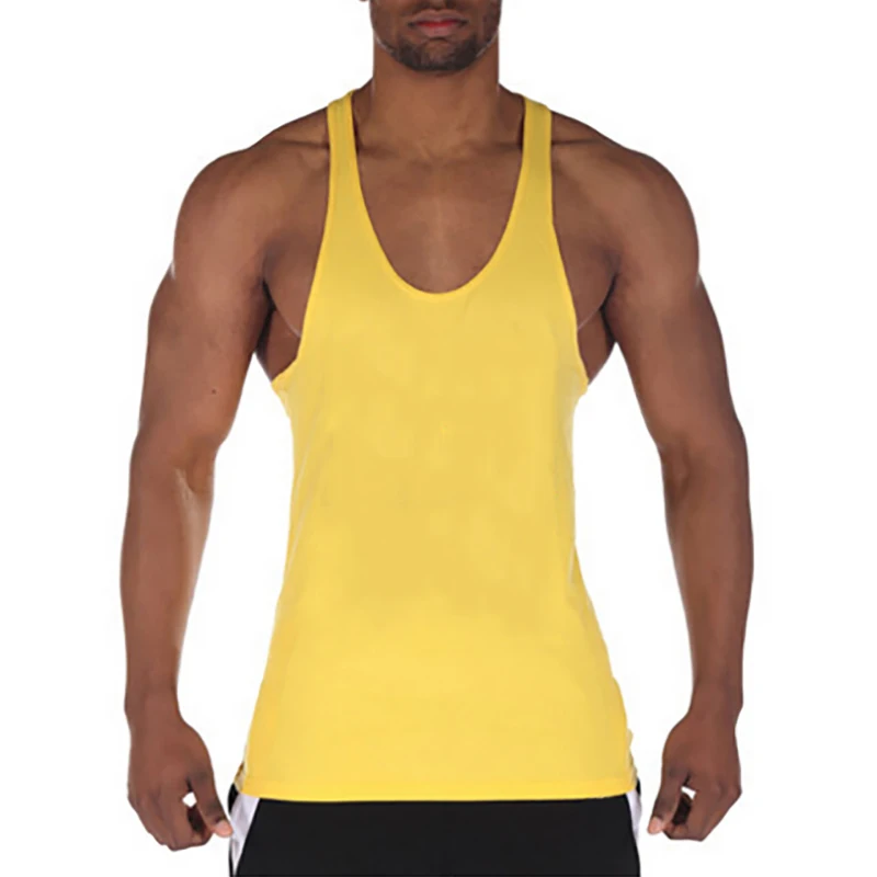 Muscle Guys Running Vest Brand Bodybuilding Stringer Tank Tops Gym Fitness Clothing Summer Cotton Breathable Mens Casual Shirt