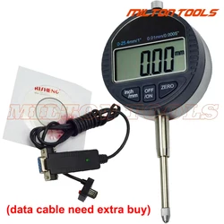 12.7/25.4mm 0.01mm 0.001mm Micron electronic indicator digital dial indicator  RS232 (9holes) data output data cable for choose