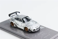 Tarmac Works 1:64 RWB 993 Silver Phantom Silver Pig w/Decal China Exclusive Model Car