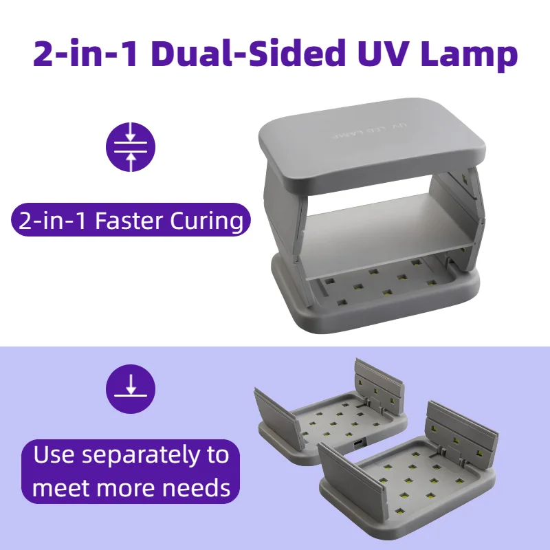 ضوء راتنج بالأشعة فوق البنفسجية للراتنج، ضوء الأشعة فوق البنفسجية على الوجهين مع معالجة سريعة 38 وات مصباح الأشعة فوق البنفسجية القابل للطي لقوالب ديكور الحرف اليدوية لصنع المجوهرات #3