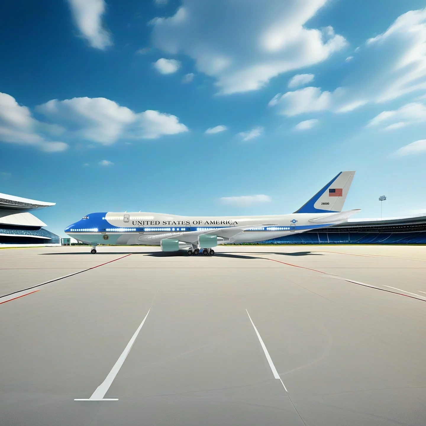 

Модель самолета, игрушки B747 Air Force One Airlines, модель 1/150, масштаб 47 см, литая под давлением пластиковая модель самолета, игрушечная модель самолета