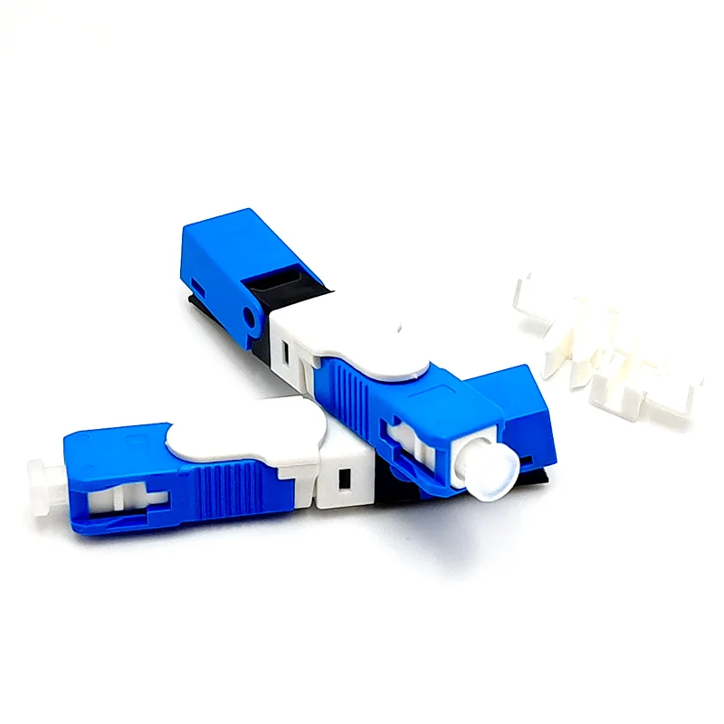 Free Shipping 50,100,200PCS/LOT FTTH ESC250D SC/UPC Single-Mode Fiber Optic Quick-Connector SM Fast Connector