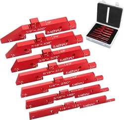 Router Table Setup Bars 7pcs Aluminum Precision Setup Blocks Height Gauge Set for Router Table Saw Accessories Angle Woodwooking