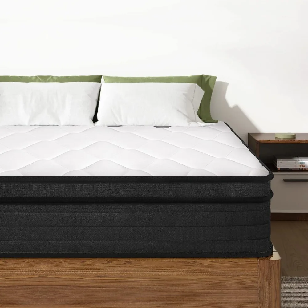 Queen Size Mattress,Memory Foam Hybrid Queen Mattresses ,Spring Breathable Comfortable for Sleep Supportive and Pressure Relief