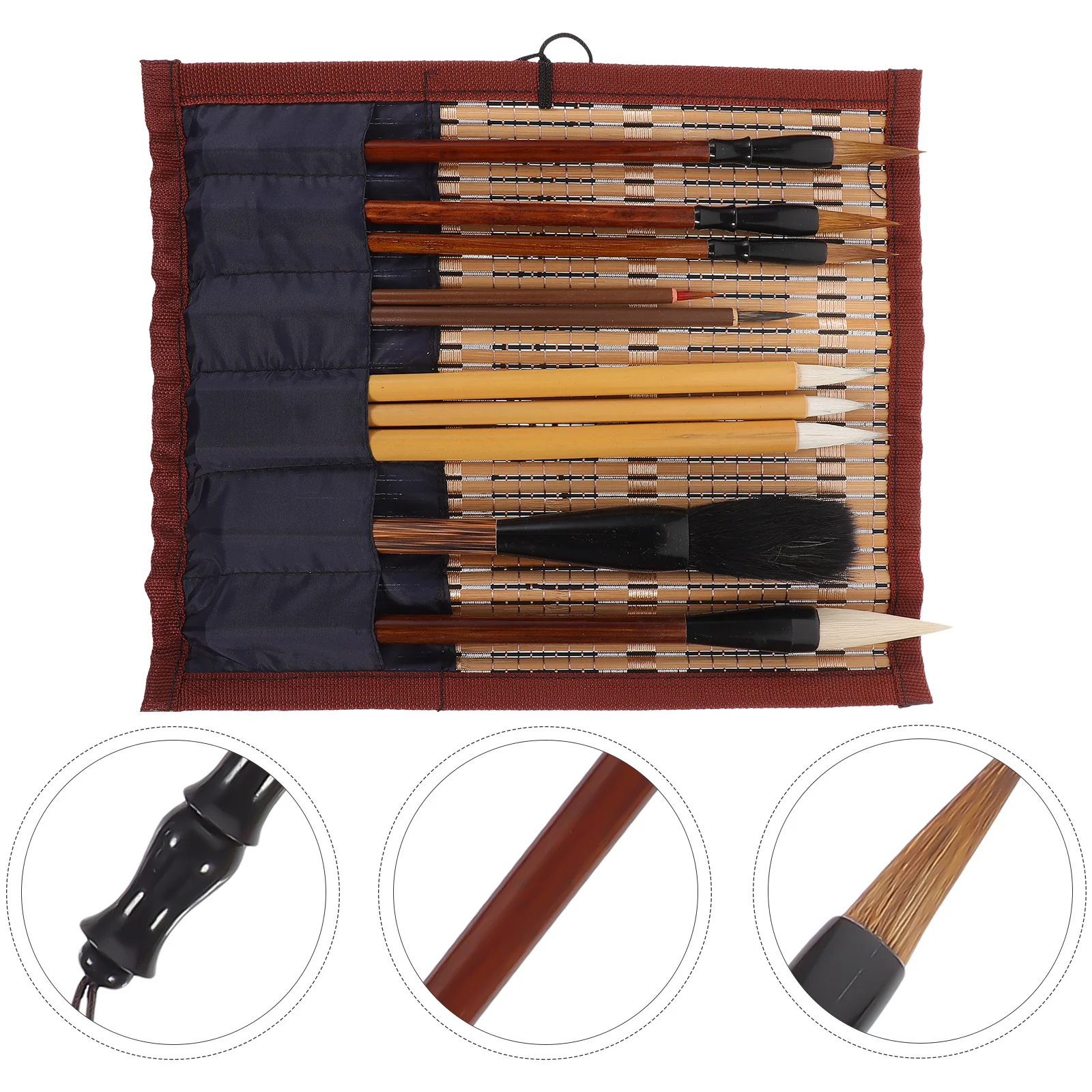 مجموعة واحدة من فرشاة الخط الصيني مجموعة أقلام الحبر التقليدية للمبتدئين وعشاق الفنانين والتحكم الدقيق