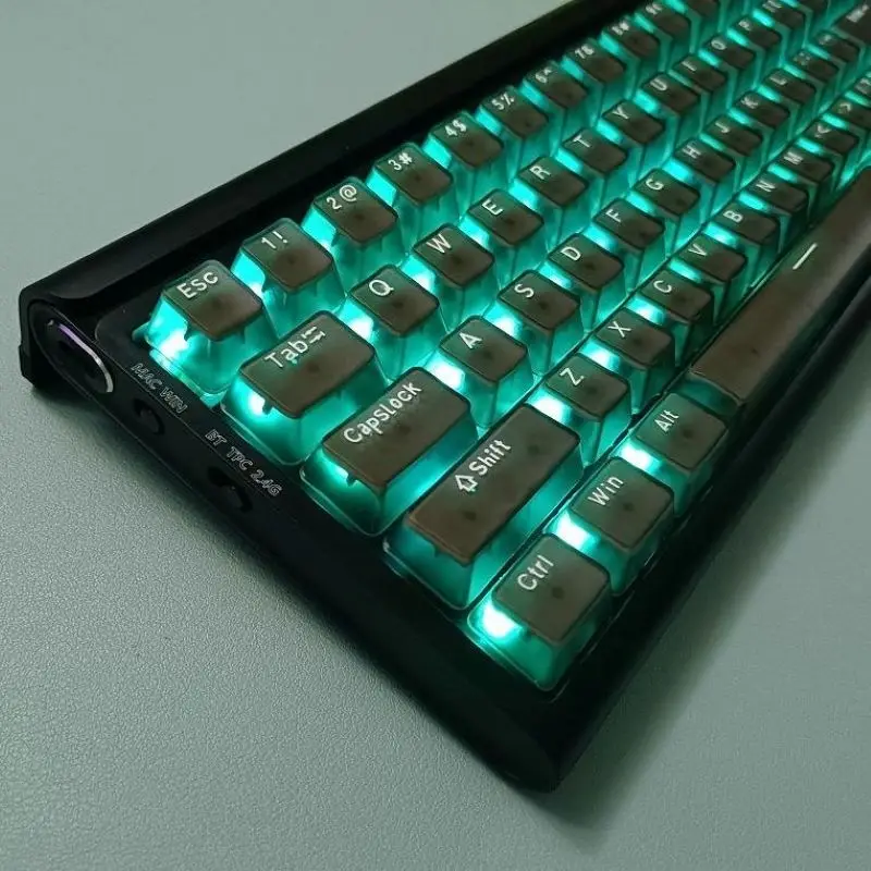 

Прозрачная клавиатура с 131 клавишами PBT, набор клавиш с OEM профилем, RGB для MX 64 61 68 87 104 108 клавиши, механическая клавиатура