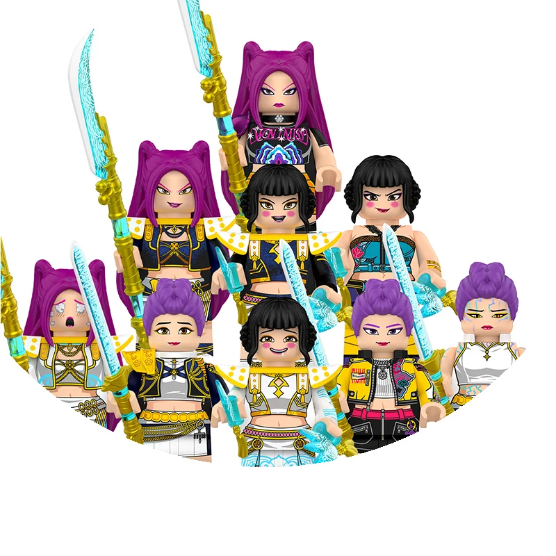 WM6229 chasseurs de démons Mini figurines jouet, groupe Star Girl Rumi Idol Boy groupe Saja Devil Hunters ActionToy, blocs de construction