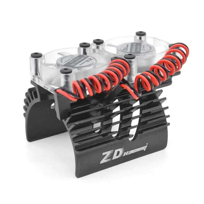 ZD Double Fan Motor Cooling Radiator 40-42Mm For 1/8 Traxxas X-Maxx Summit E-Revo ARRMA 1/7 Racing EX-07 EX07 RC Car