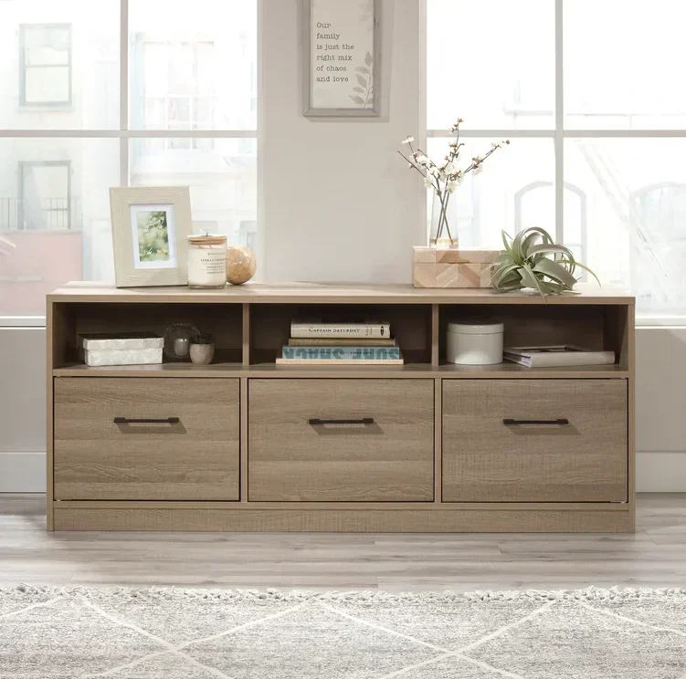 

# Oak Color TV Stands For TVs Up To 60" TV Console With One Drawer And Two Doors Living Room Furniture Entertainment Center #