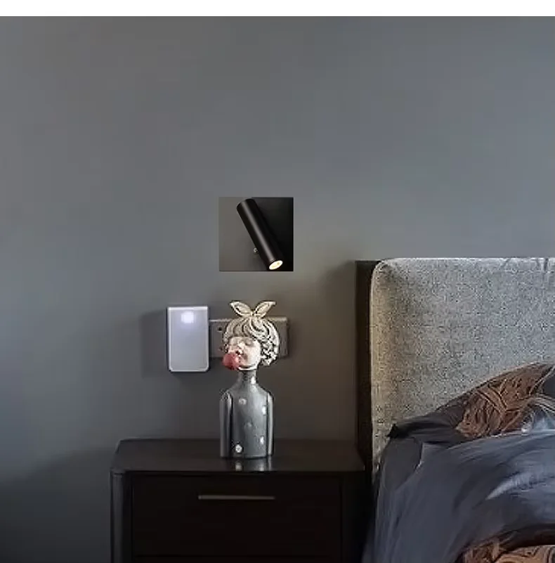 Obrázek 7: Vložené LED zeď lampa s spínač nastavitelný hotel ložnice headboard čtení lehký u postele val reflektor příslušenství