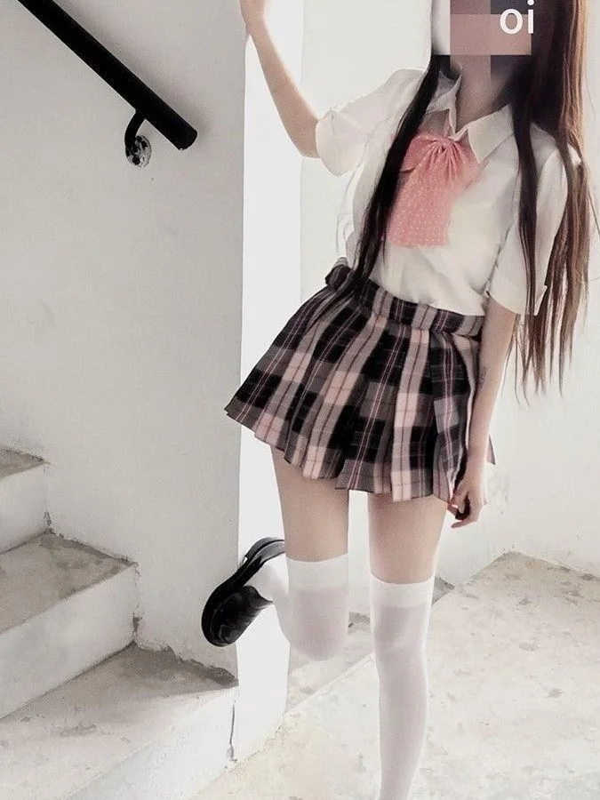 Slim Fit School Uniform Set Pure Desire Style Waist Cinched High Waist Japanese Style College Girls Spicy Girl Original Design
