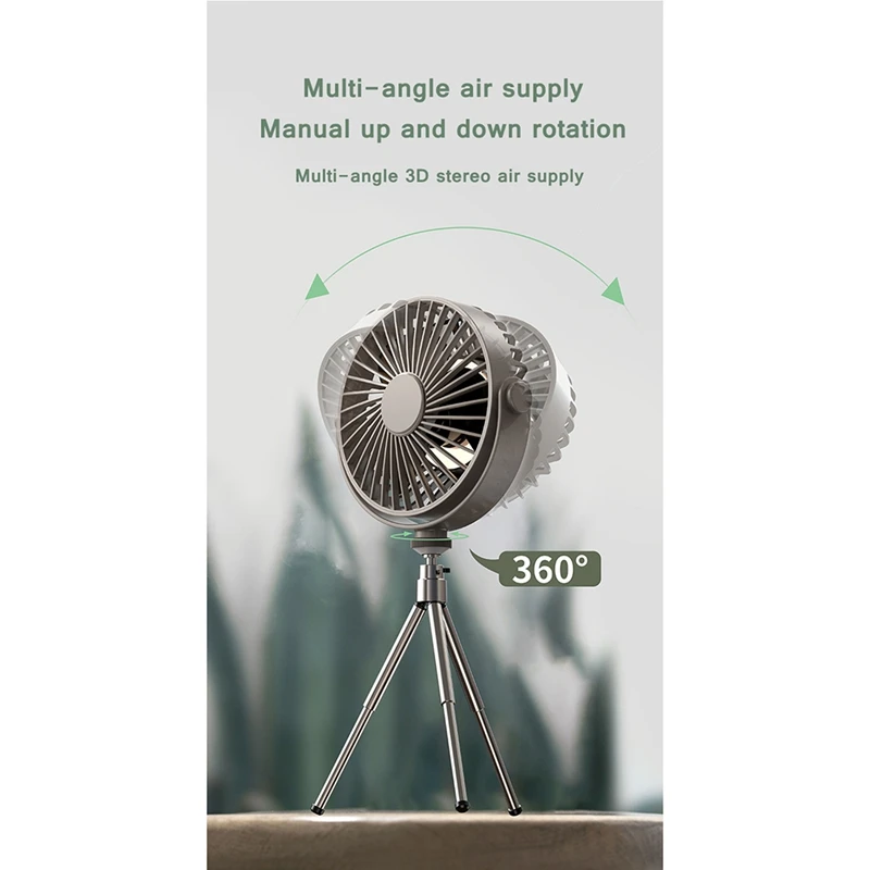 Многофункциональный вентилятор с дистанционным управлением и штативом, мини-портативный потолочный вентилятор с таймером для домашнего офиса, кемпинга на открытом воздухе