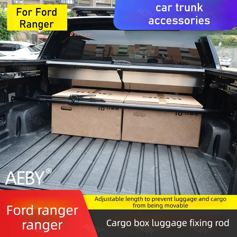 For Ford Ranger 2022-2026 Rear cargo box luggage fixing rod,Anti-slip cargo pole,Cargo securing anti-roll bar,Accessories
