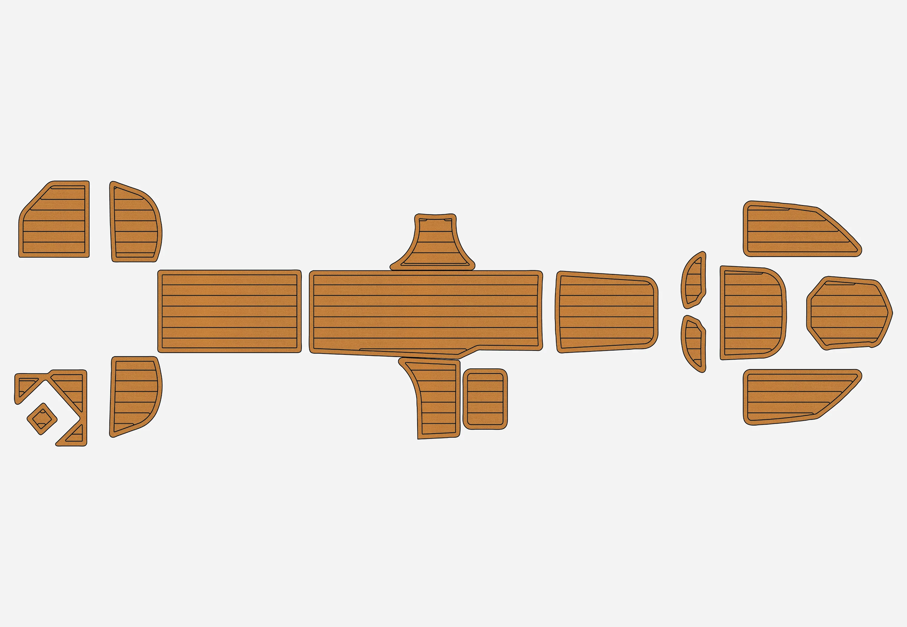 

Морской противоскользящий коврик из ЭВА под тик для лодок Bayliner Element XL 2015-2017, самоклеящийся, 6 мм, для палубы и кокпита