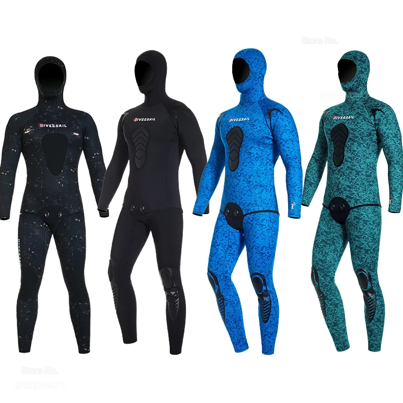 3MM Wetsuit Open Cel Duikpak Beroep Speervissen Wetsuit CR Neopreen Camo Capuchon Duiken Snorkelen Diepe Wetsuits