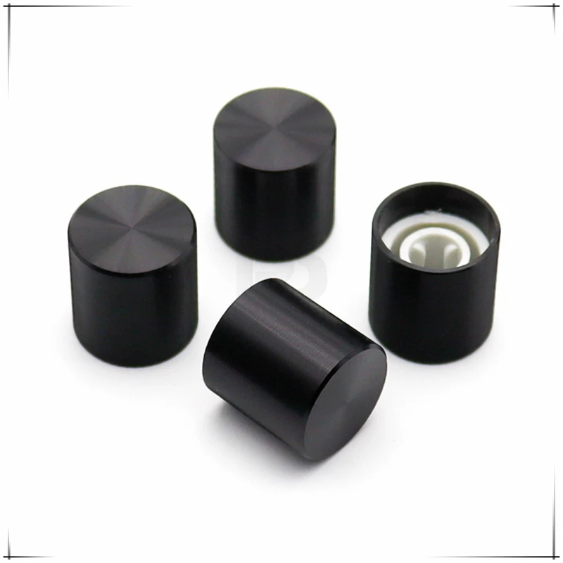 5PCS 15×15mm Aluminum Alloy Knob Potentiometer Cap Electronic Appliance Switch Cap Amplifier Volume Knob Cap D Axis 6MM