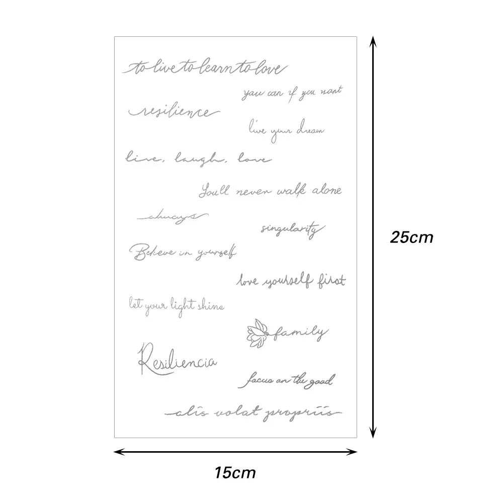반영구 플래시 문신 임시 방수 바디 아트 영어 알파벳 가짜 문신 스티커, 여성용 영감 문신 스티커 30 개