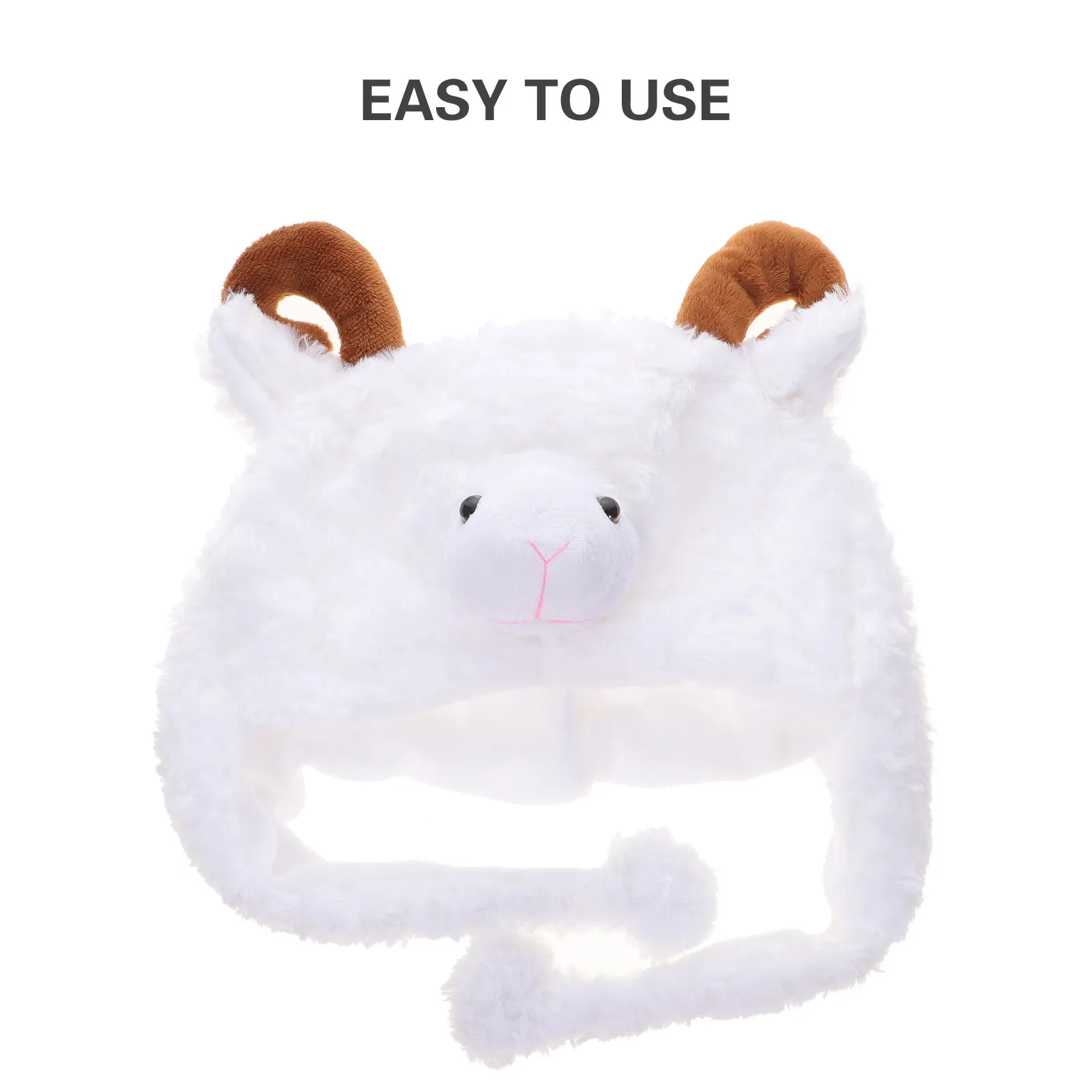 Cappello Invernale a Forma di Pecora con Paraorecchie Elastico, Cappello da Sci Caldo con Copricollo e Copriviso, Accessorio per Costume per Adulti e Bambini