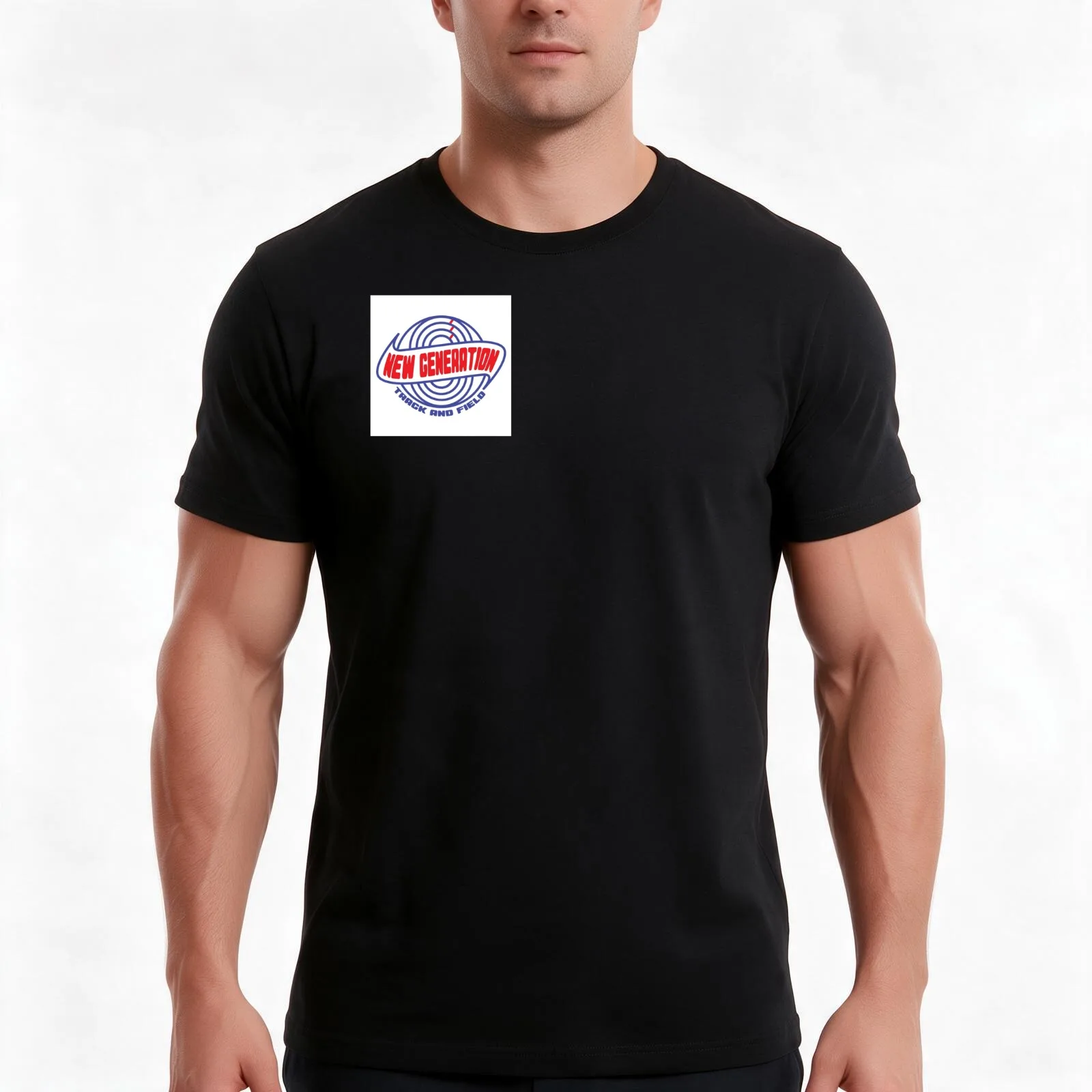 New Generation Track And Field T-Shirt, Summer Casual Cotton Tee, Oversized Streetwear Tops, Vintage Graphic Print, 100% Cotton
