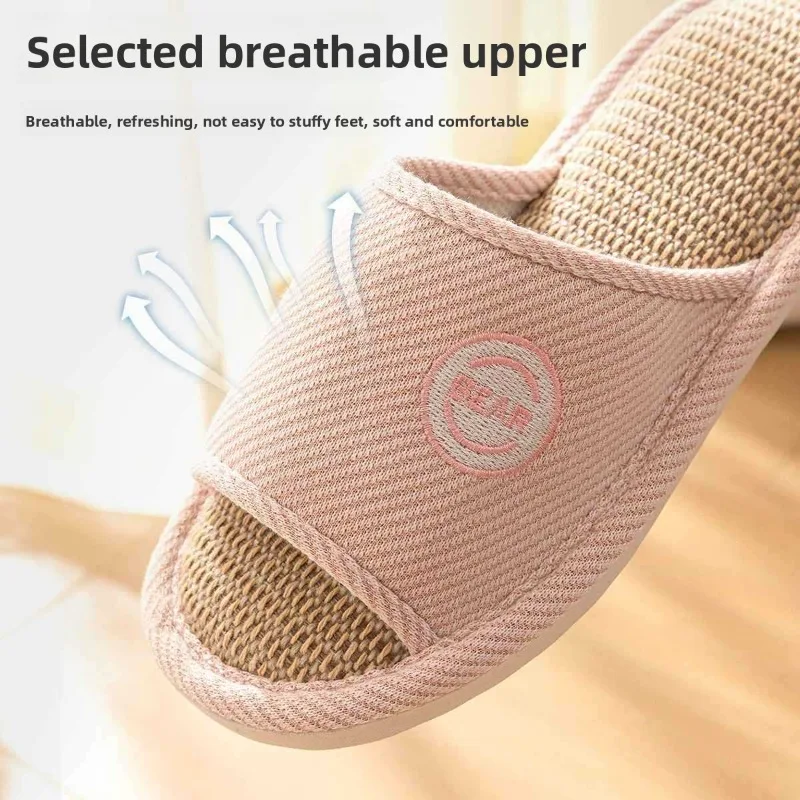 

Женская летняя домашняя домашняя швабра для четырех сезонов, впитывающая пот, нескользящая весенне-осенняя швабра из хлопка и льна