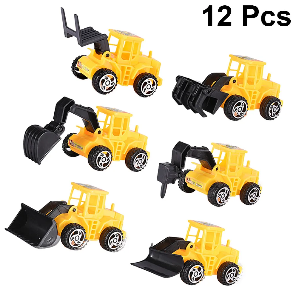 

12Pcs Excavator Cake Decoration Premium Engineering Truck Car Scene Birthday Party Supplies Children Playset Cake Toppers