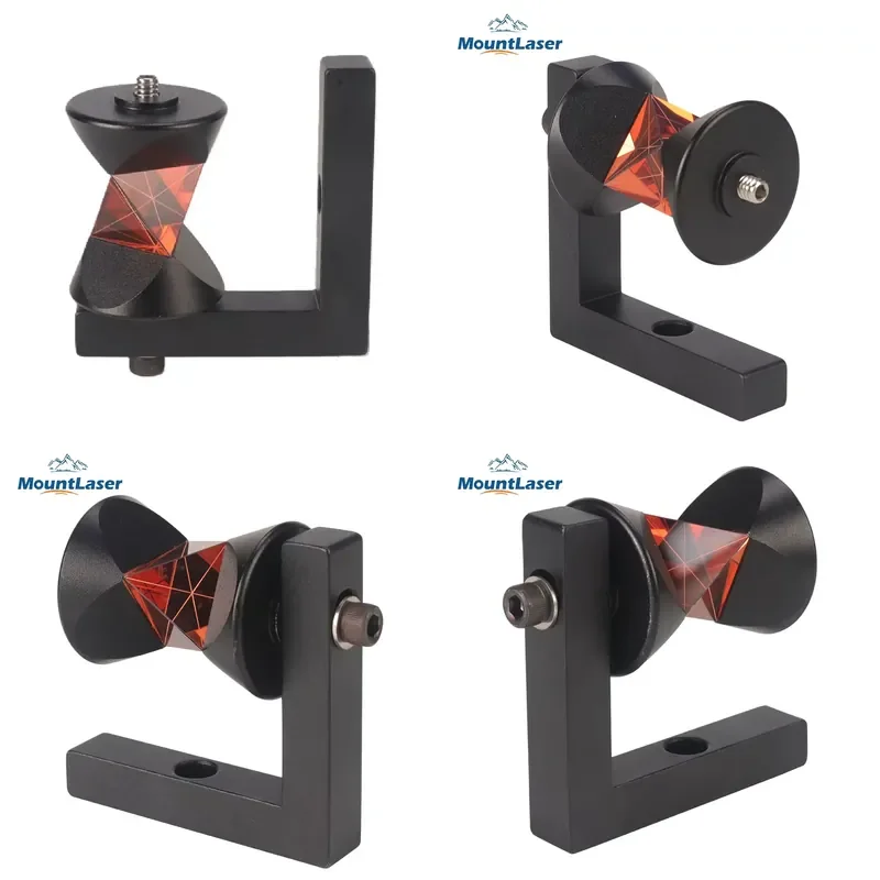 GRZ101S Mini 360° Prism Reflector Mounted on GMP104 L-Bar Holder for Total Station Surveying and Monitoring