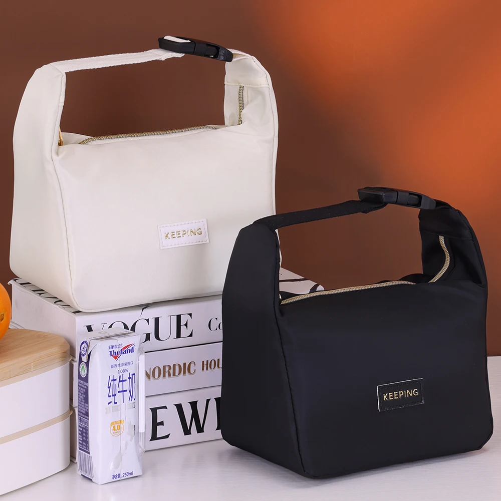 Waterproof Portable Lunch Bag for Women Insulated Lunch Box Tote Office Food Shoulder Bags Cooler Bag Thermal Bag Bento Pouch