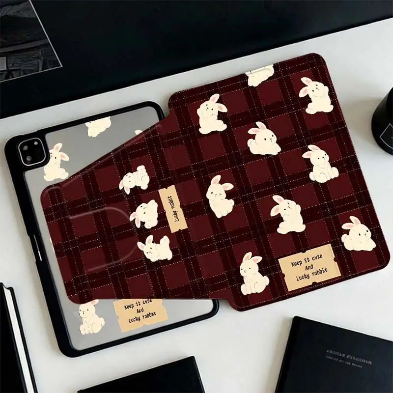 360°Rotatable Tri-Fold Stand Cover For iPad 10.2 7/8/9 4/5 10.9 10th IPad Mini6 8.3 Pro 10.5 Pro11 iPad A16 2025 11 Air11/13