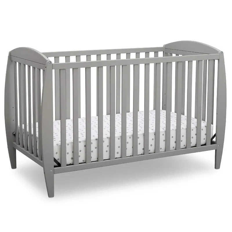 

4-in-1 Convertible Baby Crib, Easy to Assemble, Sustainable New Zealand Wood, Grey