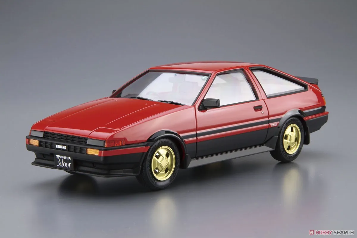 Aoshima 05969 Static Assembled Car Model Toy 1/24 Scale For AE86 Sprinter Trueno GT-APEX 1984 Car Model Kit