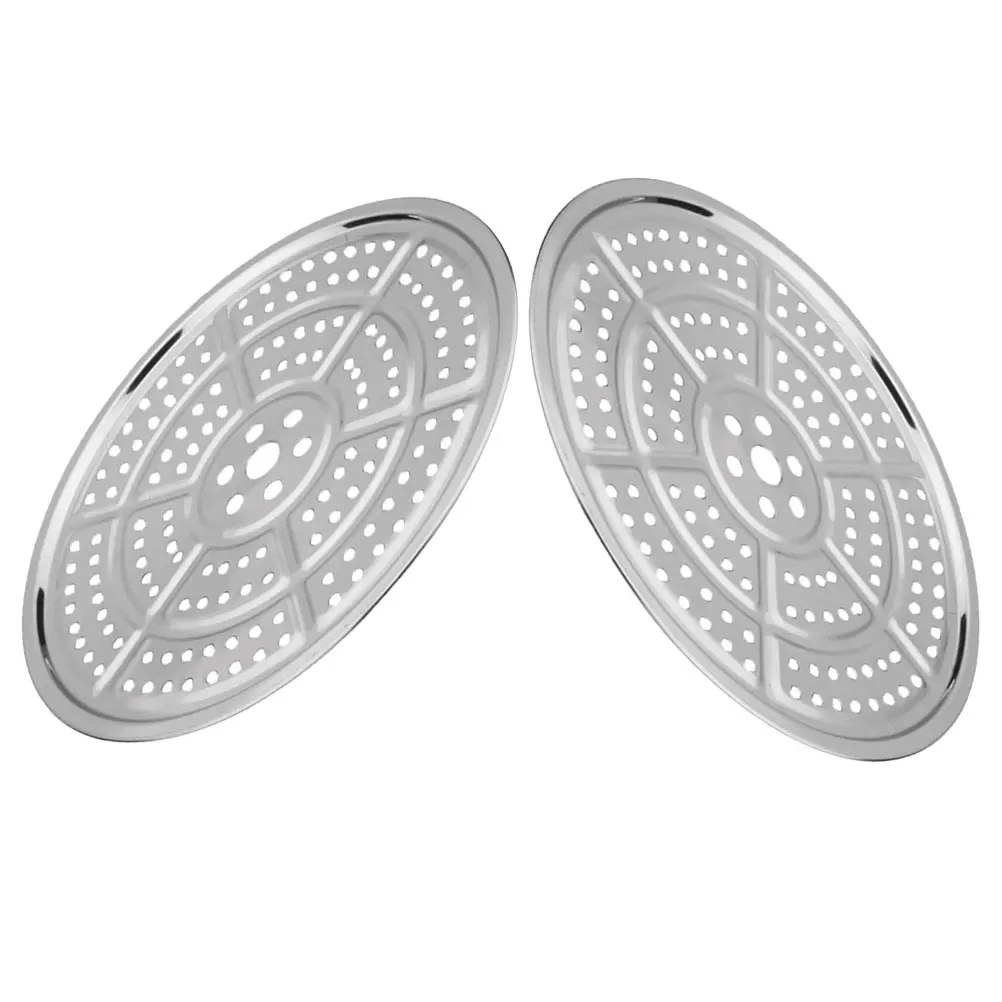 

2pcs 30cm Steaming Tray Stainless Steel Canning Rack Cooking Pot Steamer Plates Dumpling Pan Steam Cooker Accessories