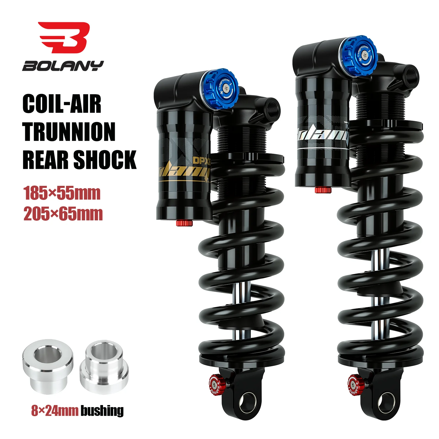 

BOLANY Mountain Bike Rear Absorber 550lbs Spring Suspension Motorcycle Shock DH MTB Bicycle Rear Shock 185/205mm