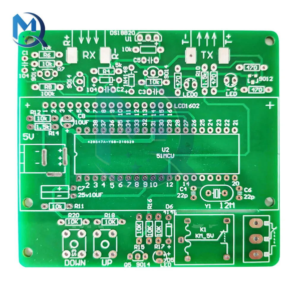 51 Single-chip Ultrasonic Rangefinder Module DIY DC 4.5V/5.5V LCD Display Measure Distance Alarm Distance Can Be Set 3CM-150CM