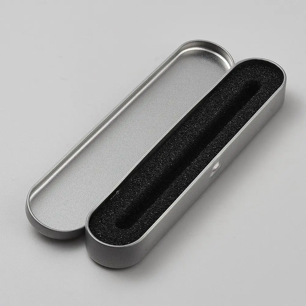 12PCS Metal Pen Storage Box Tinplate Boxes with Sponge 17.8x3.7cm Metal Pencil Boxes Pen Gift Boxes Empty Collection Case Set