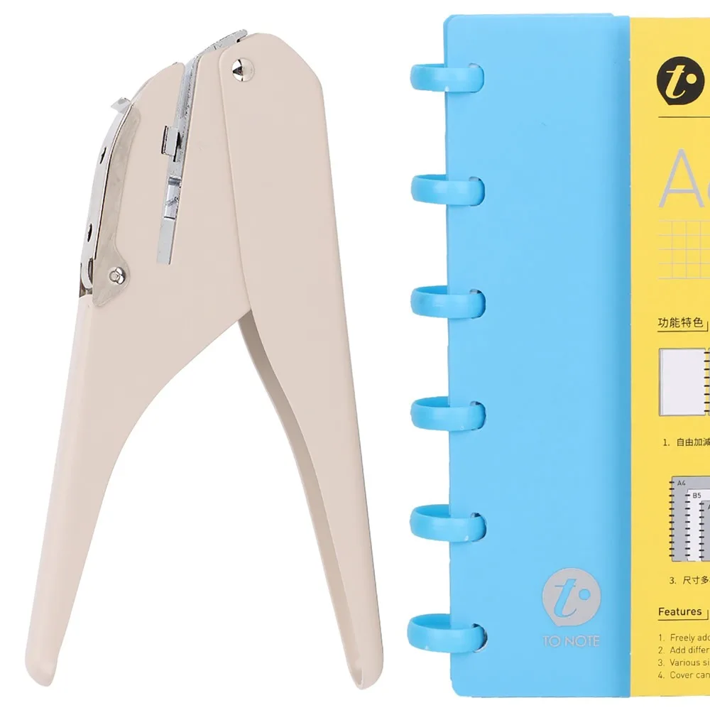 きのこ型穴あけパンチ-a4用紙用-オレンジピンク-グレー-ブルー-ハンドヘルドシングルホールパンチ-ポータブル