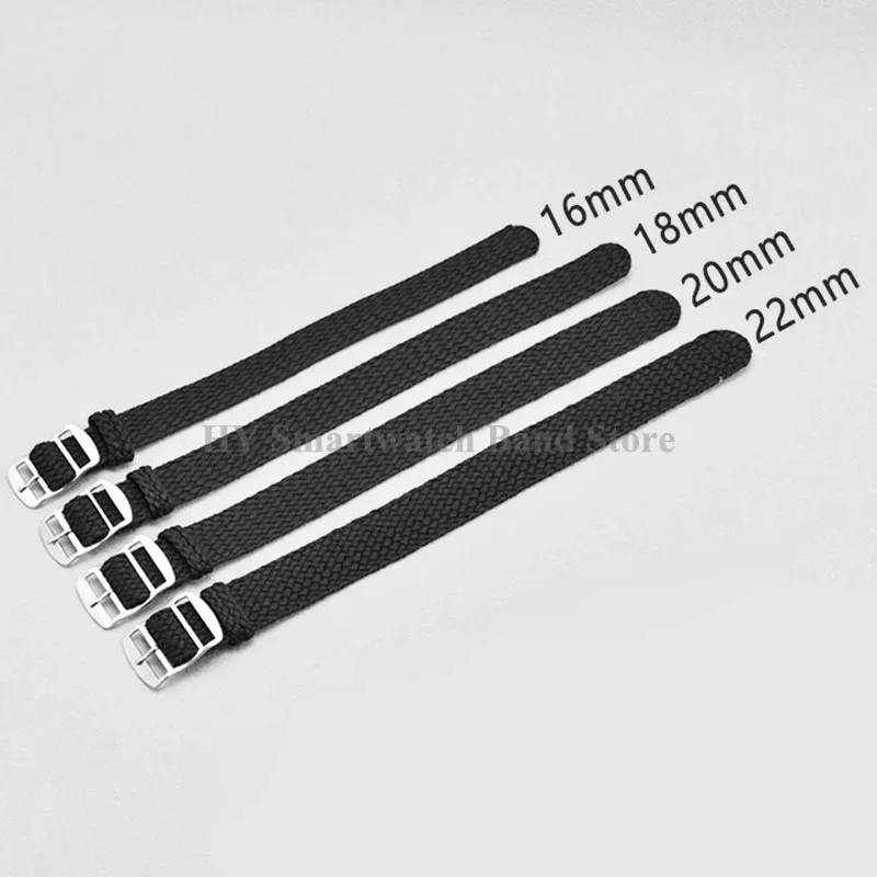 Fabric Woven Nylon Watch Band 14mm 16mm 18mm 20mm 22mm for Perlon Soft Strap Replacement Wrist Band Men Women Sport Bracelet