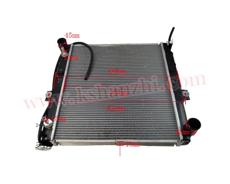 Bagian Forklift Radiator Radiator pendingin minyak hidrolik untuk F19D/S6S/TB45, Radiator