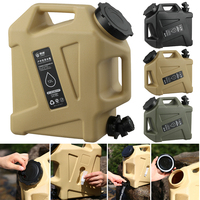 12L Camping Water Container Large Capacity Water Bucket with Detachable Faucet Portable Car Water Tank Outdoor Hiking Accessory