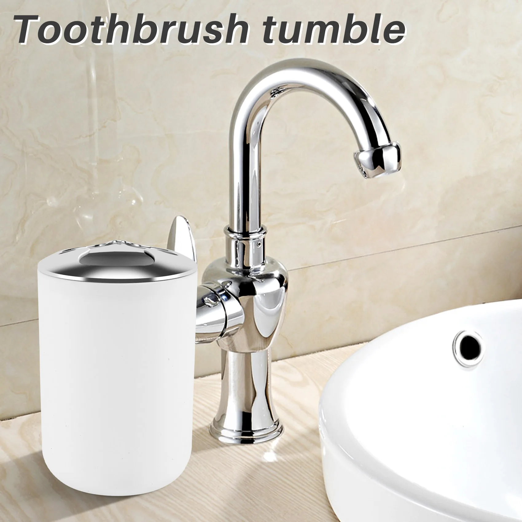 A7THK-4 Pcs Plastic Bathroom Accessory Set,Bath Toilet Brush Accessories Set With Toothbrush Holder,Toothbrush Cup
