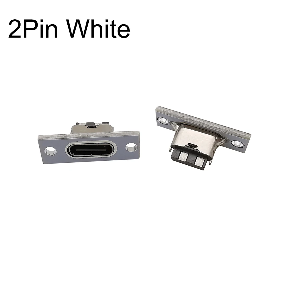 5/10Pcs Typ C USB 3,1 Buchse Stecker Mit Befestigungs Platte 2Pin 4Pin 6Pin Typ-C USB Jack Lade Port für DIY PCB
